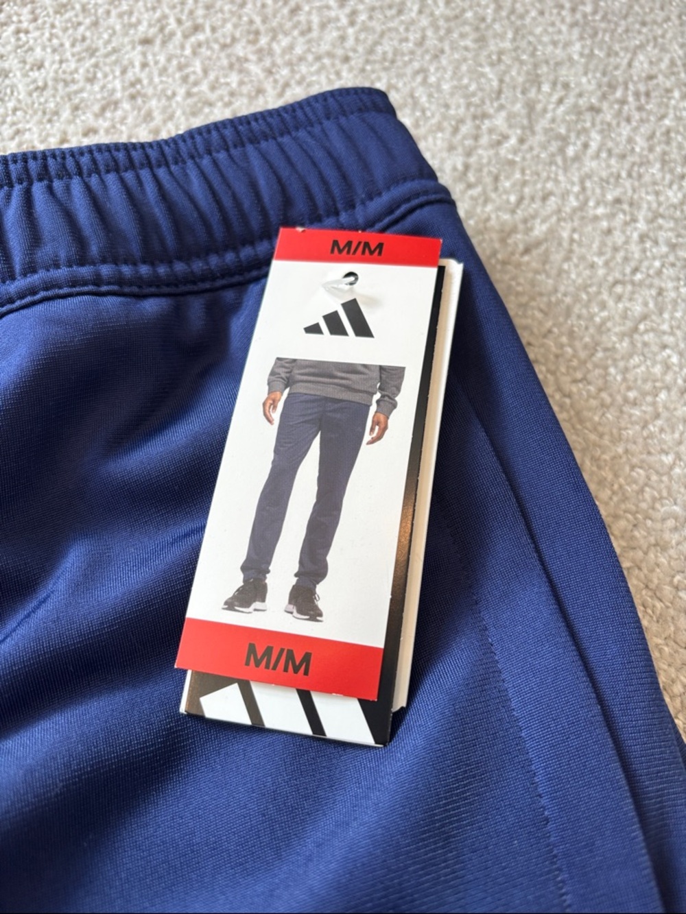 adidas Deep Navy Athletic Track Pants - Picture 2 of 4